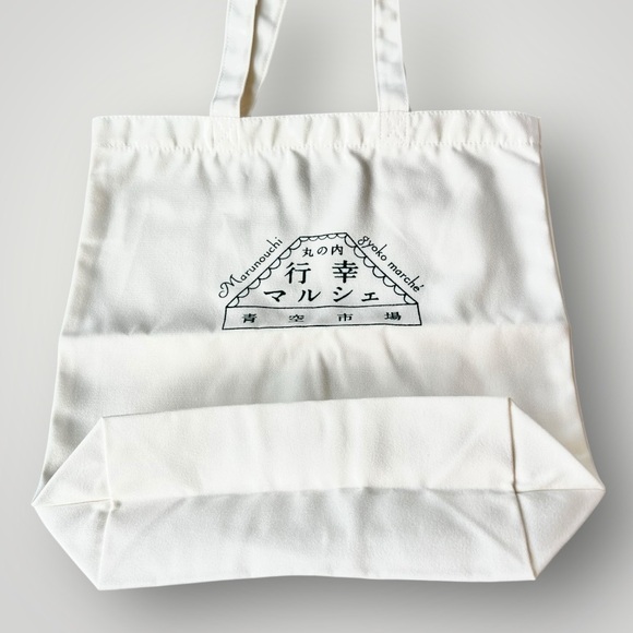 Japanese Market Shopping Cotton Canvas White Tote Bag Eco-Friendly Bag New - Picture 6 of 10